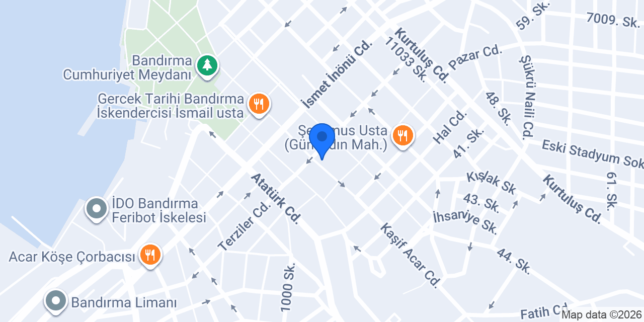 Bandırma Kale Büfe konumu