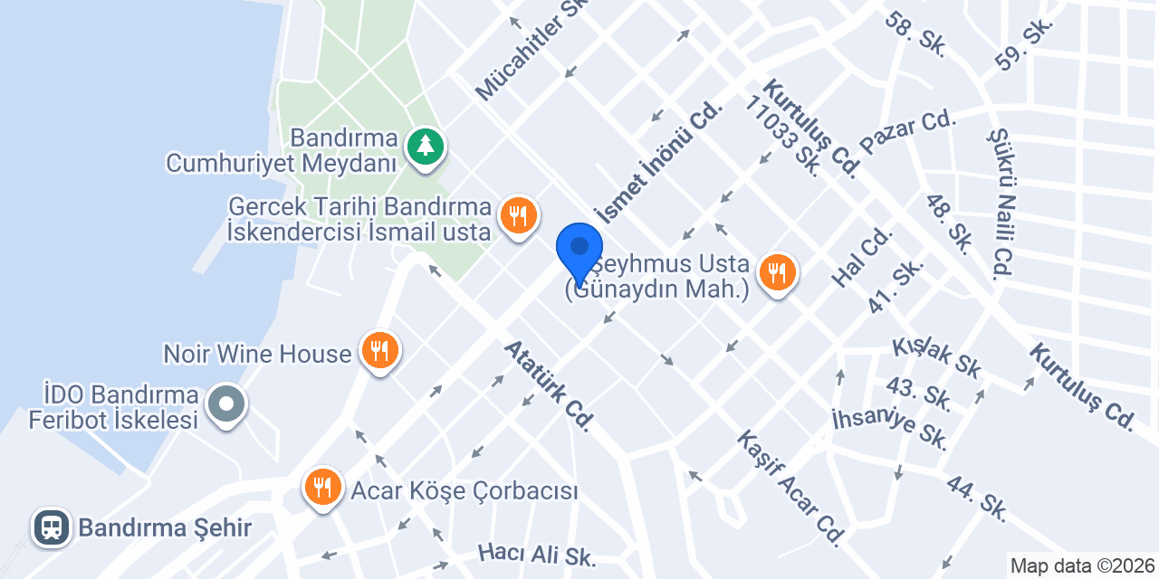 Öncü Döner Bandırma konumu
