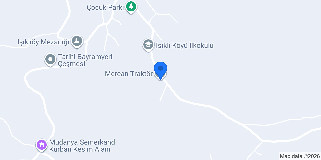 Mercan Traktör konumu