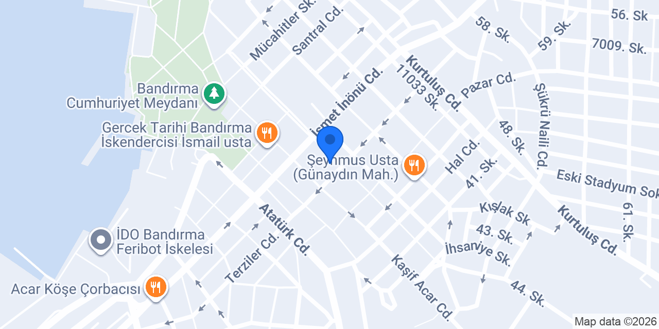 Bandırma Birebir Ders konumu