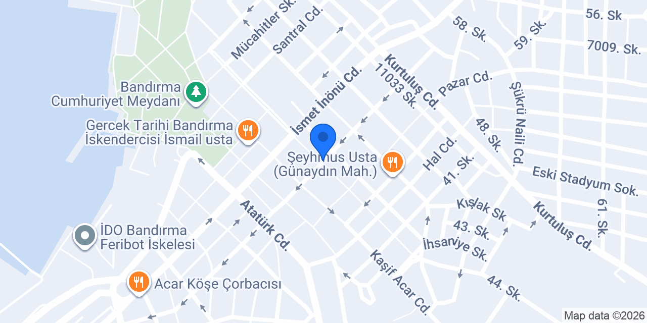 Turyap Bandırma Temsilciliği konumu