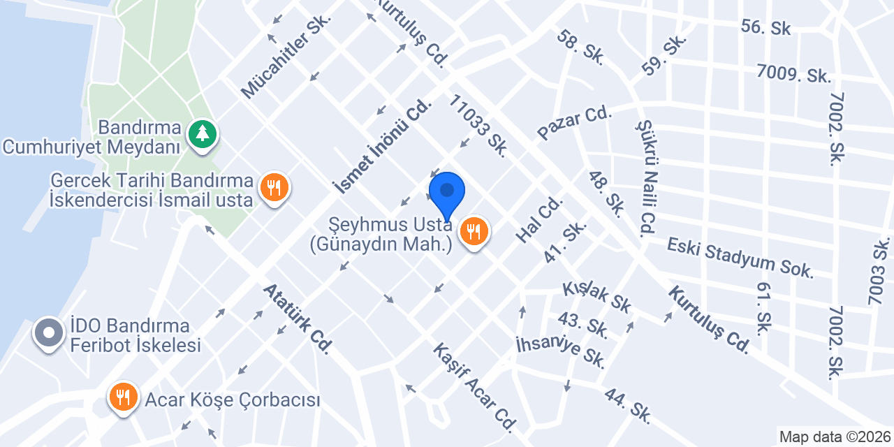 Bandırma Çilingir konumu