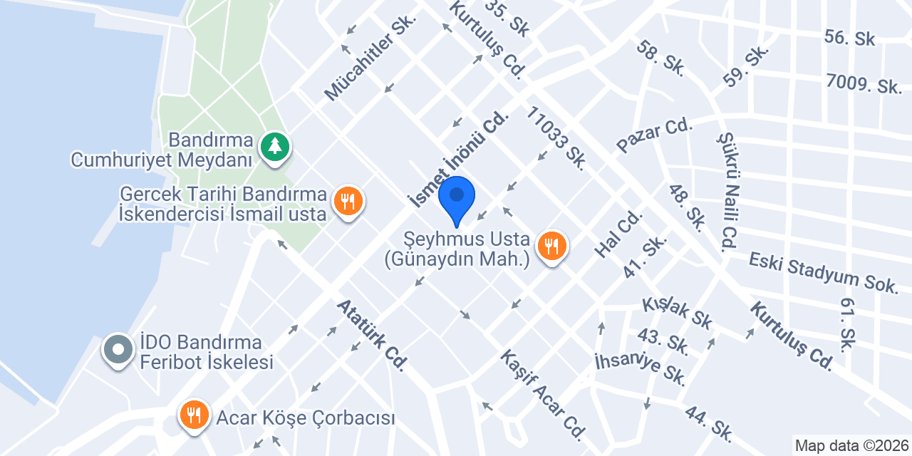 Bandırma Prestij Sigorta konumu
