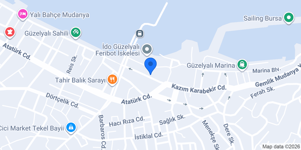 Mütenâ Konaklama Mudanya konumu