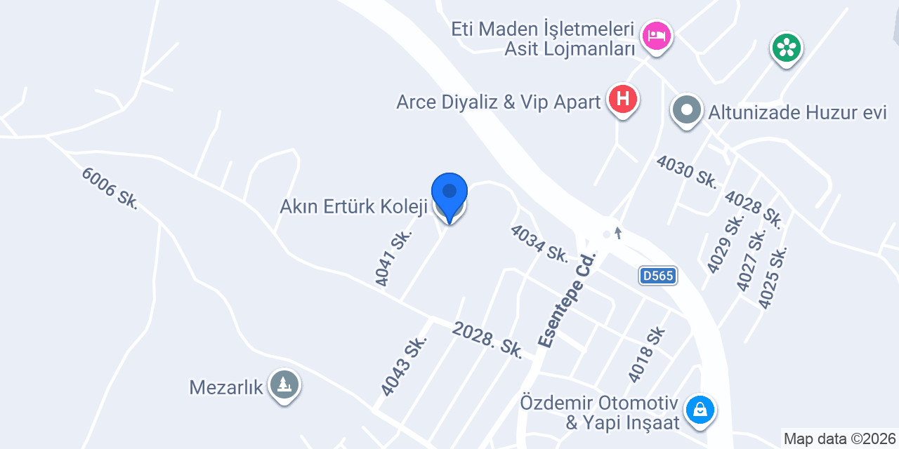 Akın Ertürk Koleji konumu
