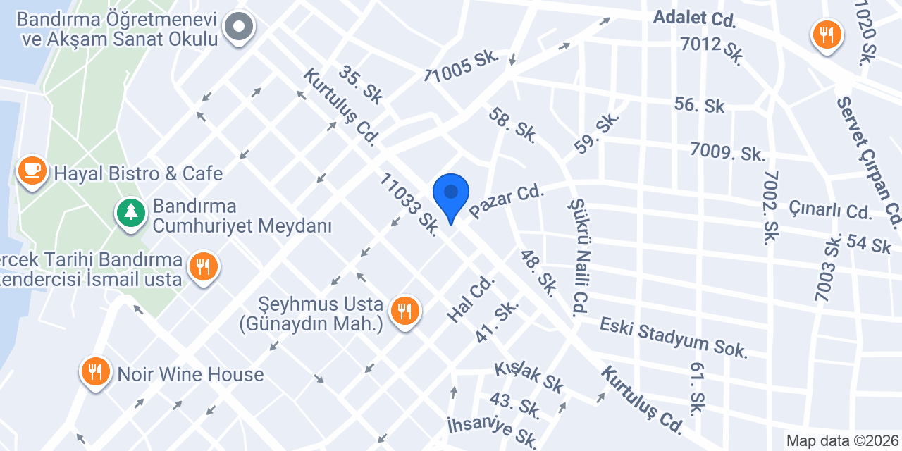 EVREN ET ÜRÜNLERI konumu