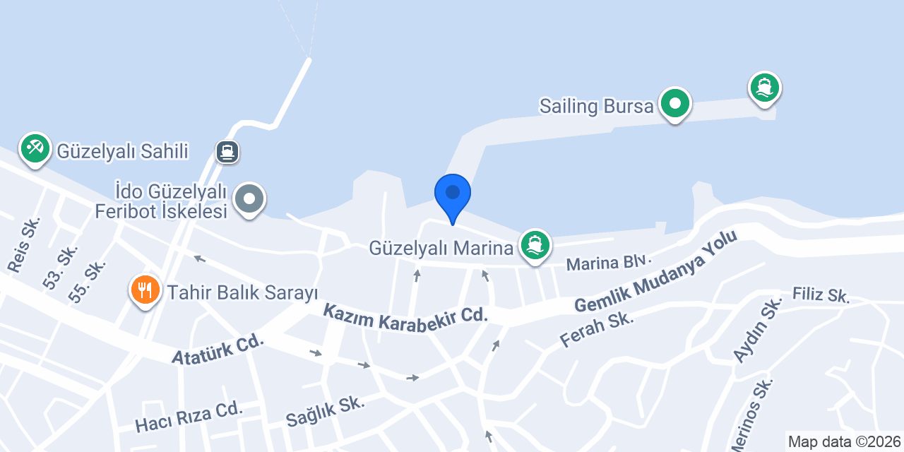 Bursa Kürek Kulübü konumu