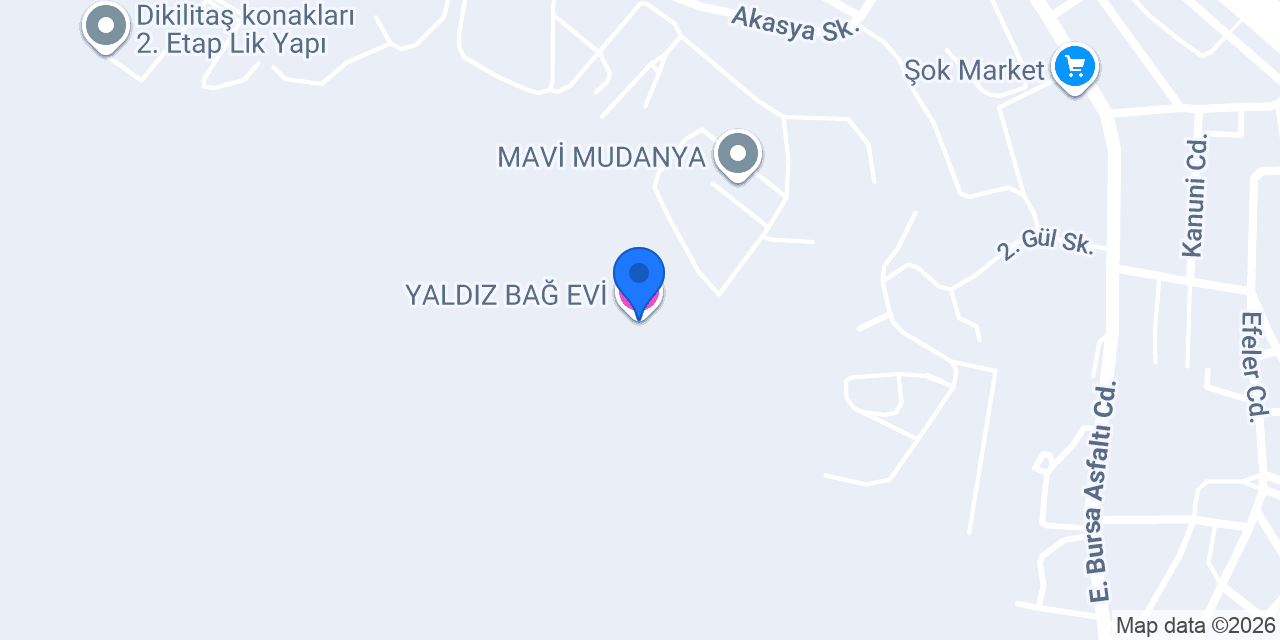 YALDIZ BAĞ EVİ konumu
