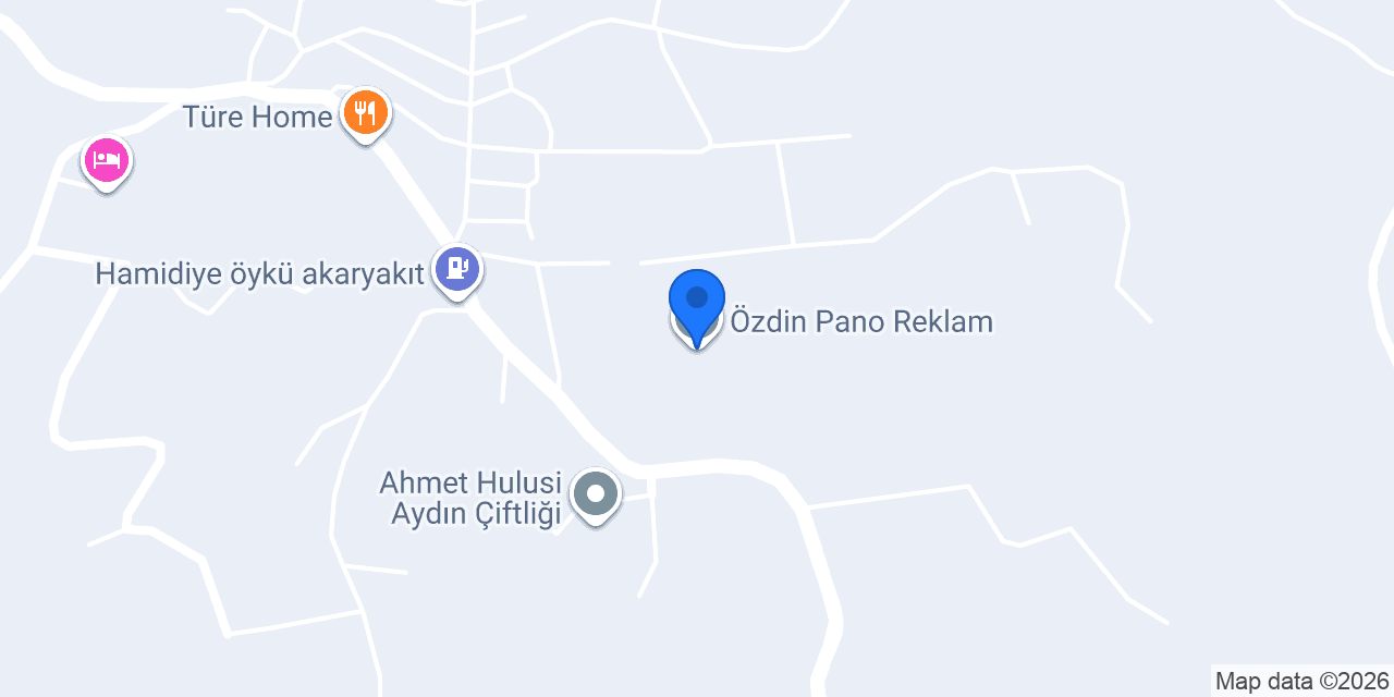 Özdin Pano Reklam konumu