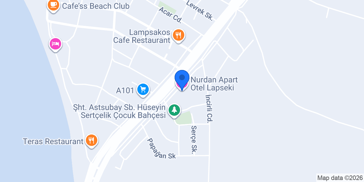 Nurdan Apart Otel Lapseki konumu