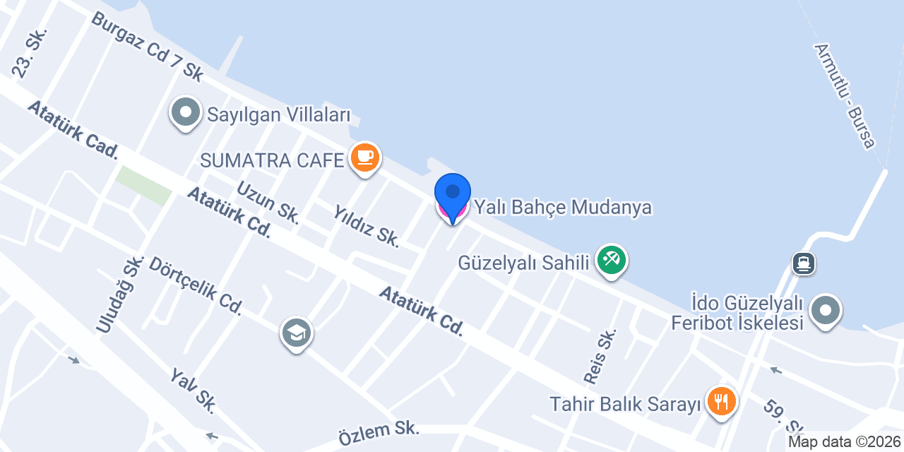 Yalı Bahçe Mudanya konumu