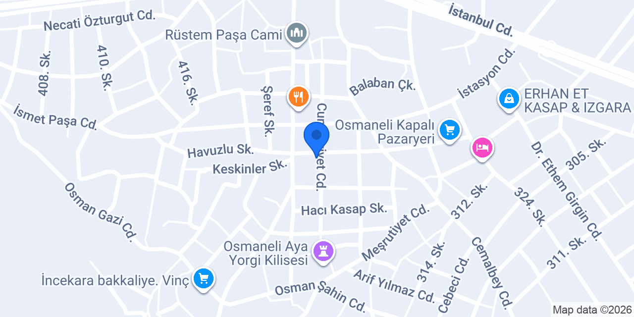 Şekerci Cafer Erol konumu