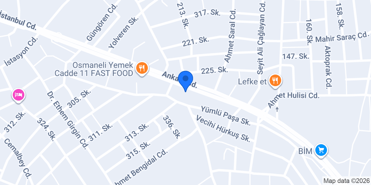 Dolunay Mobilya Osmaneli konumu