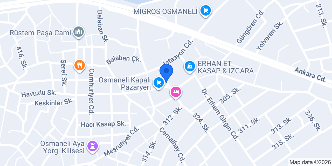 Diyetisyen Ecem Akdaş Osmaneli konumu