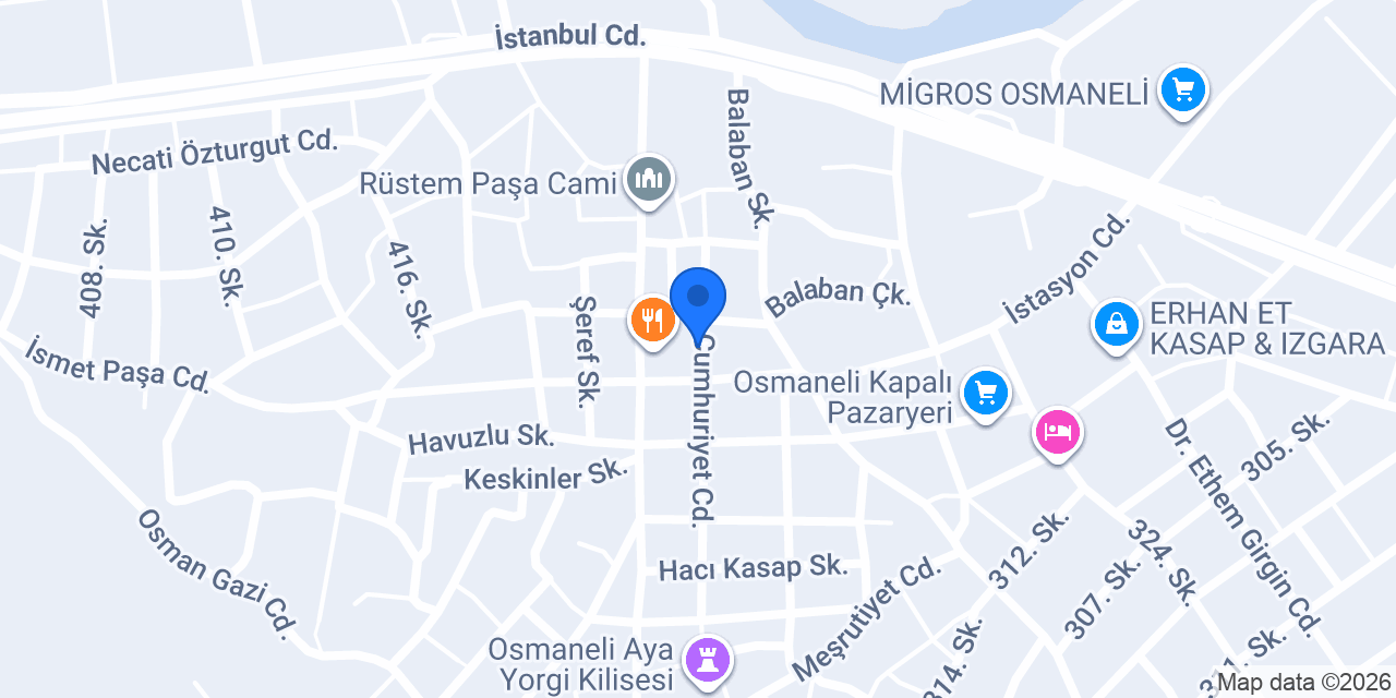 Osmaneli Tadilat Dekorasyon konumu