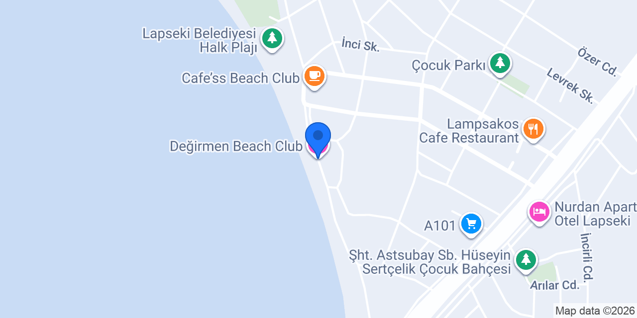 Değirmen Beach Club konumu