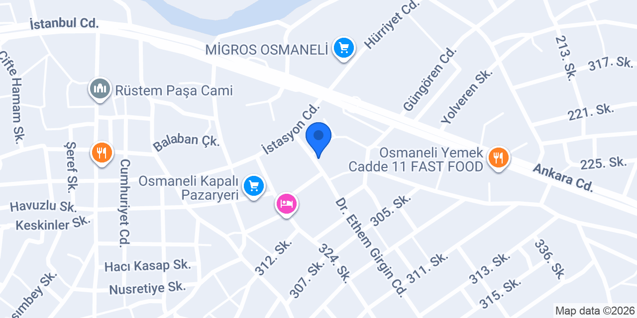 Yigit Mobilya Osmaneli konumu