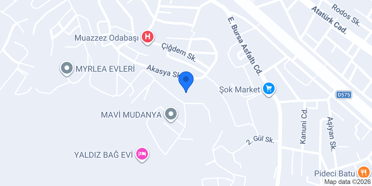 Komşupark Mudanya konumu