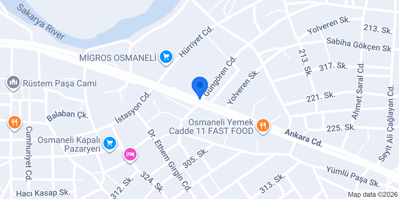 Osmaneli Batu Kız Yurdu konumu