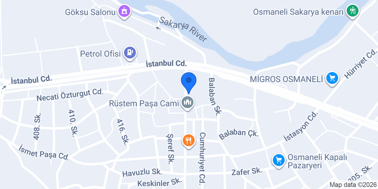 Osmaneli Belediyesi Osmanlı Konağı Otel konumu