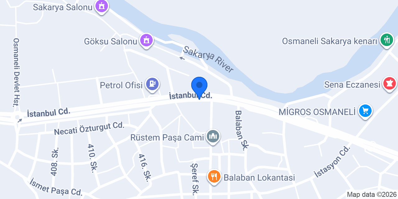 Osmaneli Otogar Taksi konumu