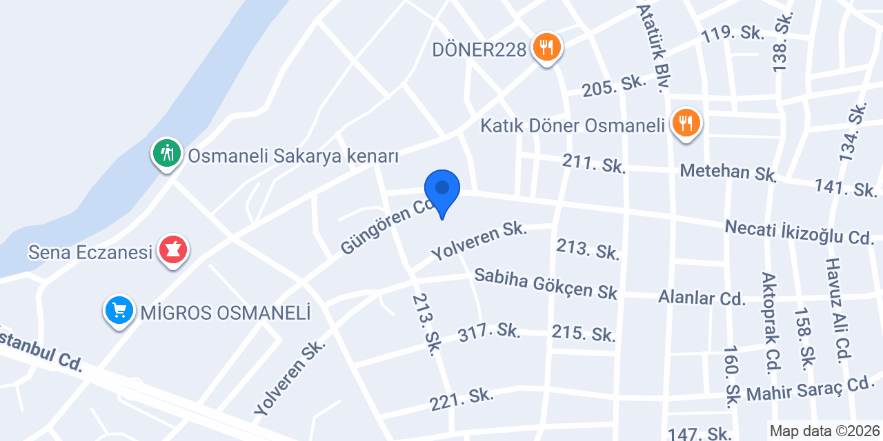 Osmaneli İlçe Milli Eğitim Müdürlüğü konumu