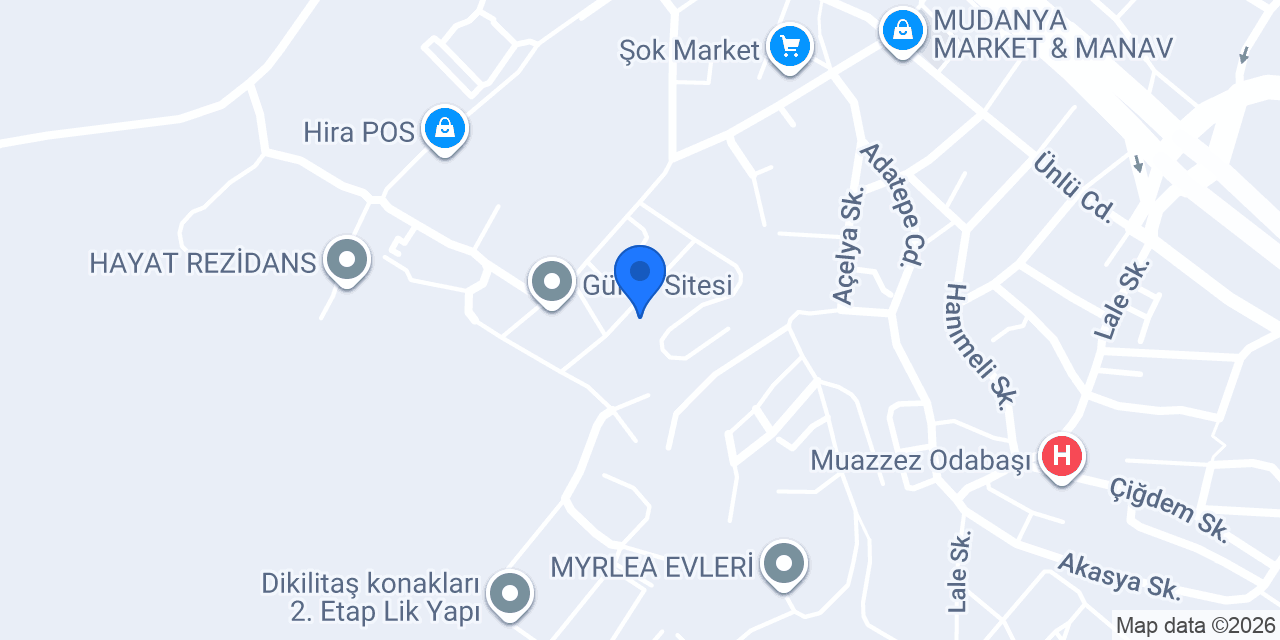 Erbaş Mobilya konumu