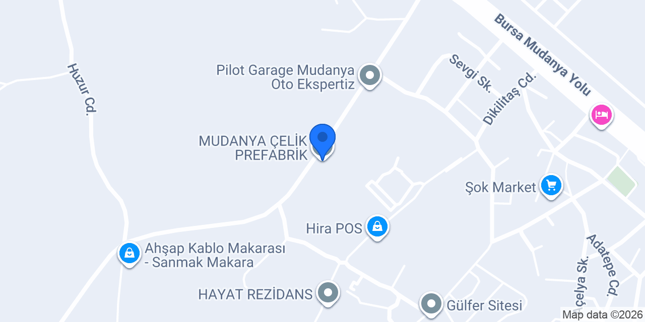 MUDANYA ÇELİK PREFABRİK konumu