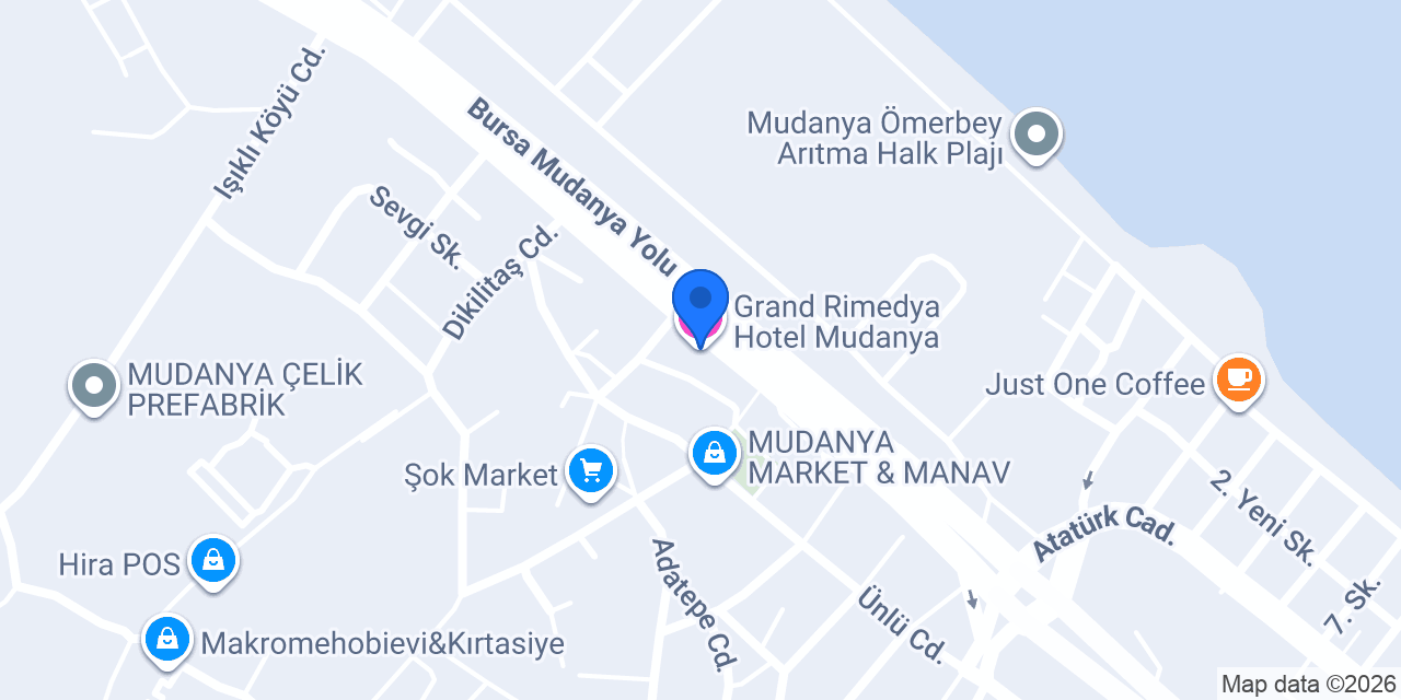 Grand Rimedya Hotel Mudanya konumu