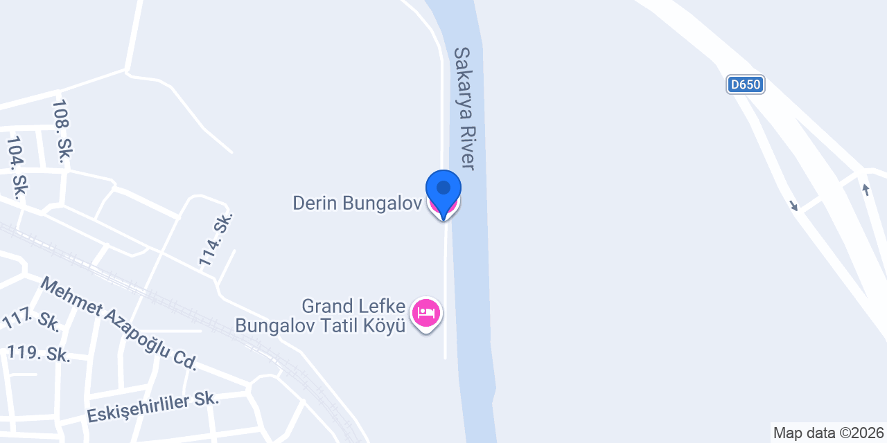 Derin Bungalov konumu