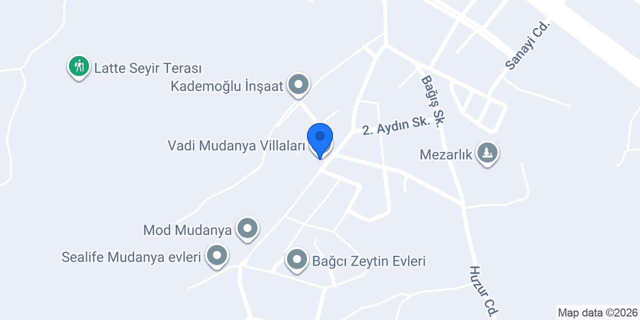 Vadi Mudanya Villaları konumu