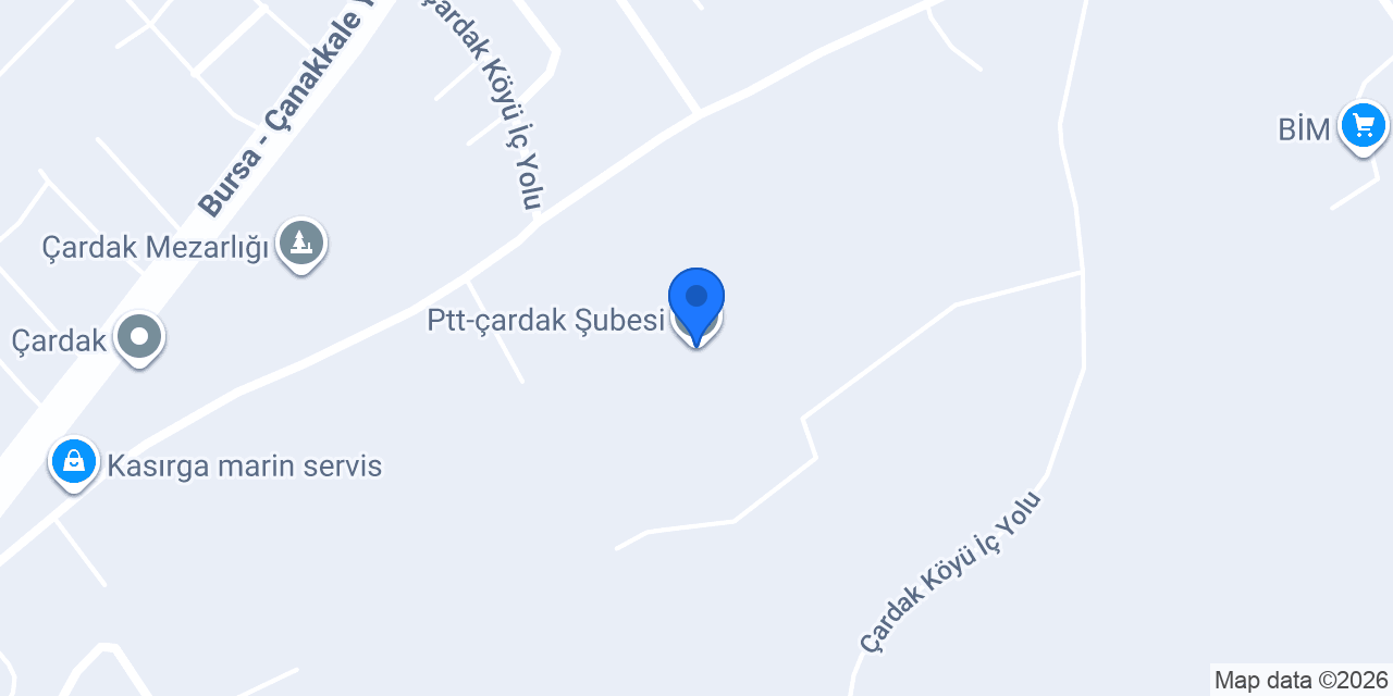 Ptt-çardak Şubesi konumu