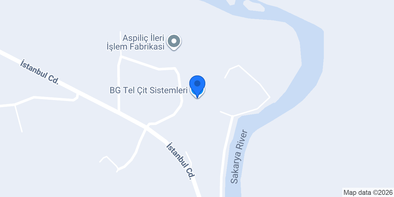 BG Tel Çit Sistemleri konumu