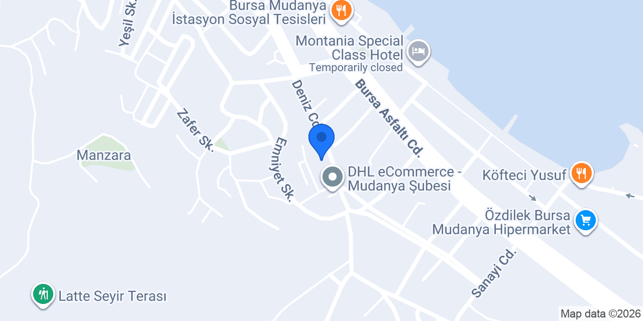 Sürat Kargo Mudanya Şube konumu