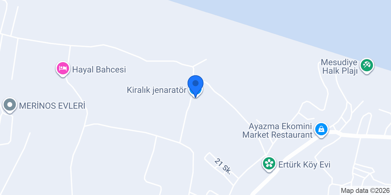Kiralık jenaratör konumu