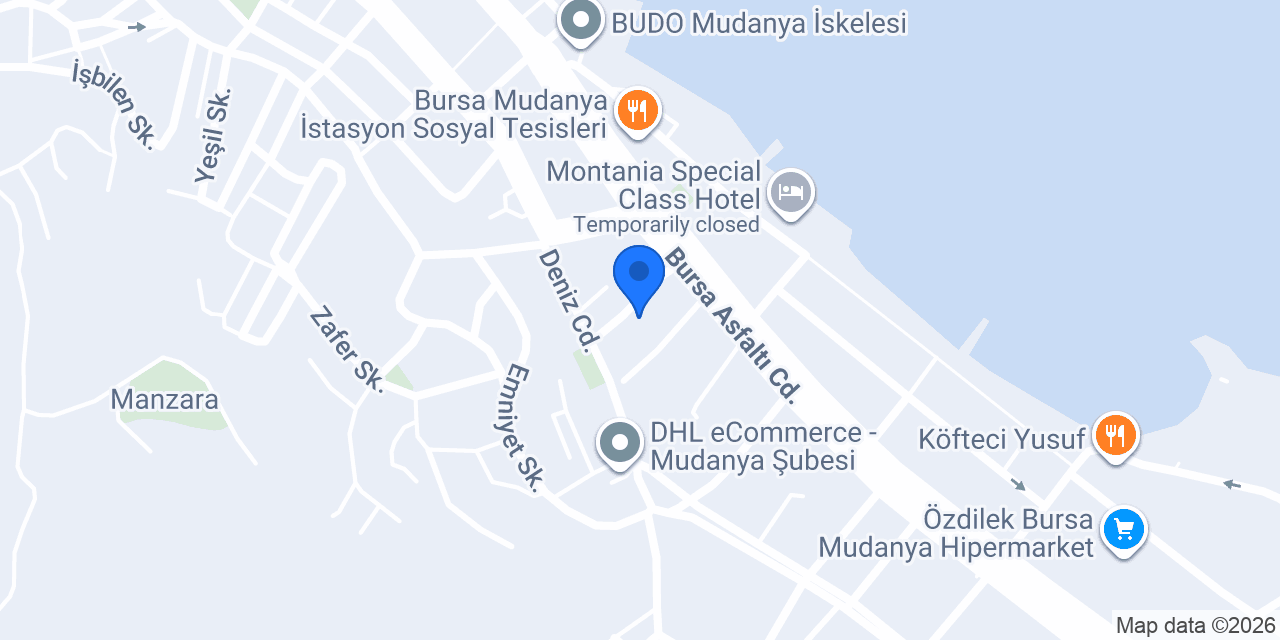 Aras Kargo Mudanya Şubesi konumu