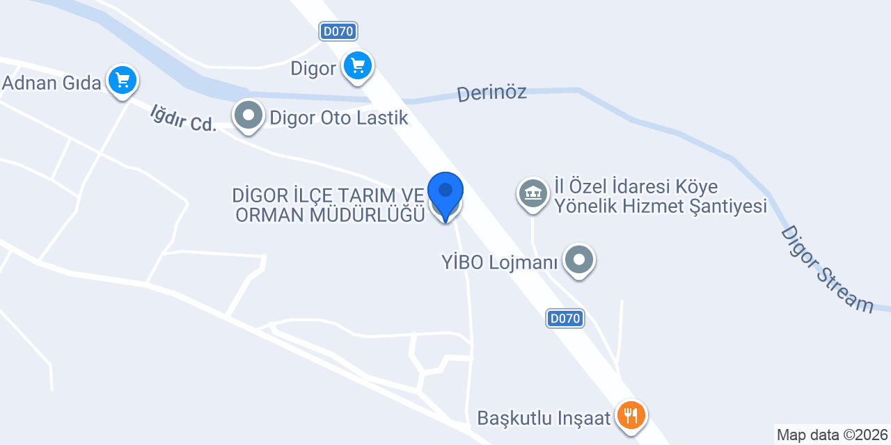 DİGOR İLÇE TARIM VE ORMAN MÜDÜRLÜĞÜ konumu