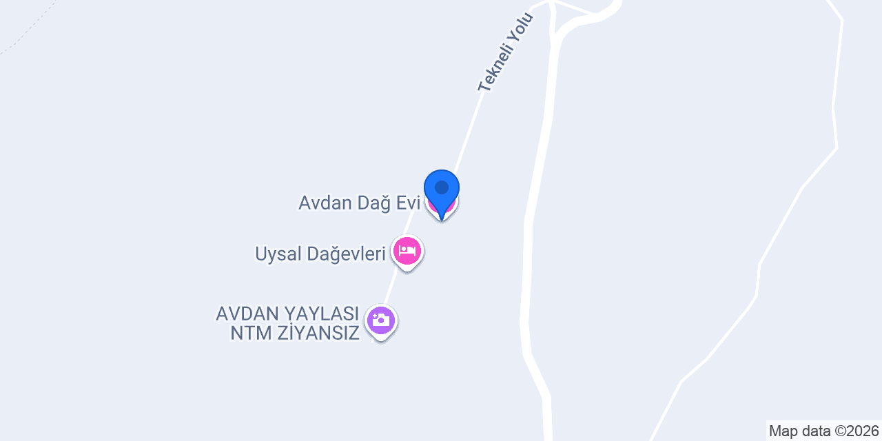 Avdan Dağ Evi konumu