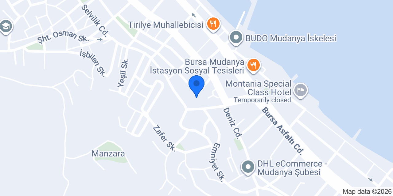 Mudanya Kaşe konumu