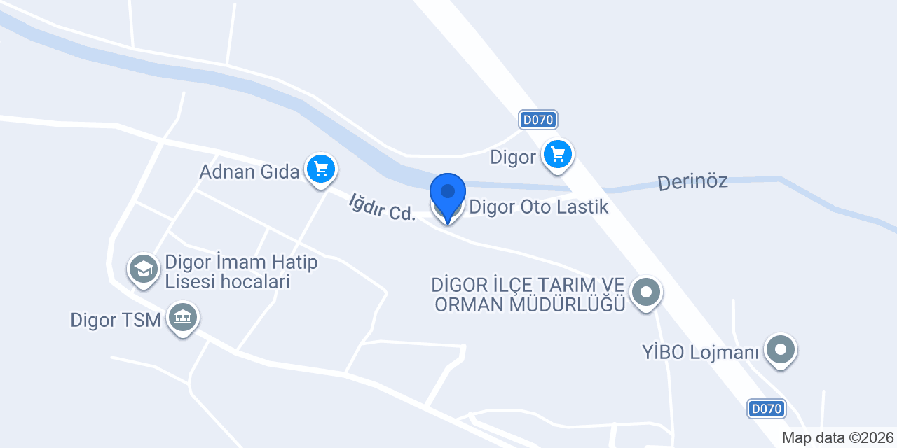 Digor Oto Lastik konumu