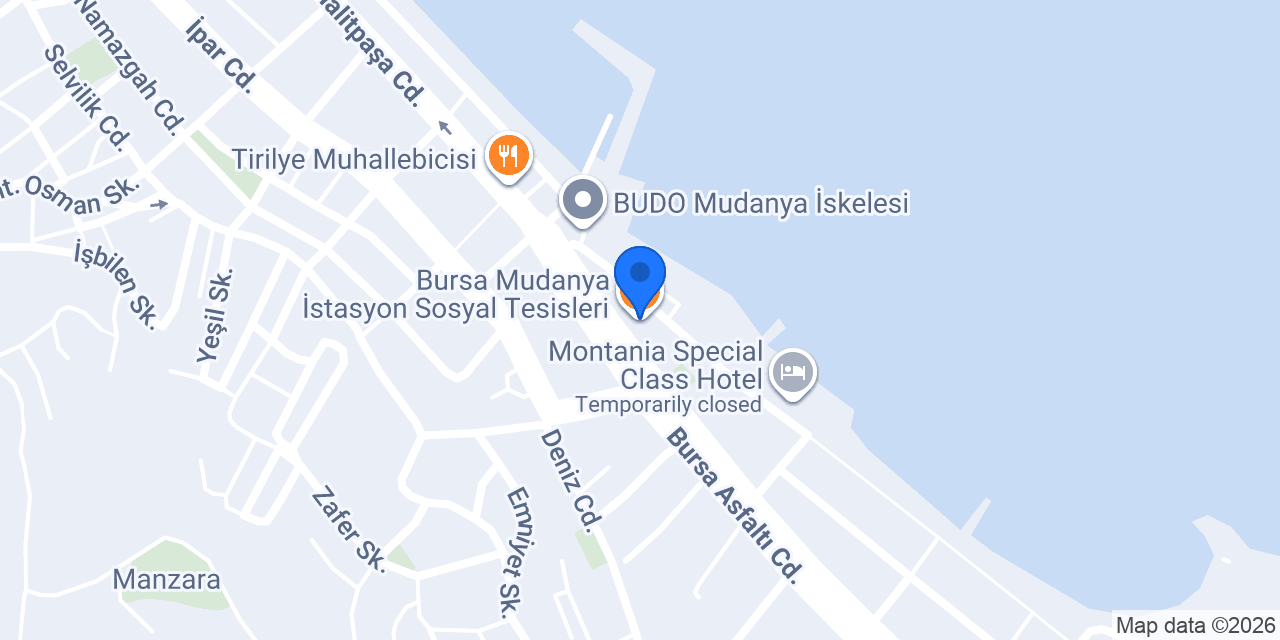 Bursa Mudanya İstasyon Sosyal Tesisleri konumu
