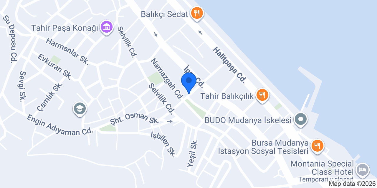 Mudanya İşler Kitabevi konumu