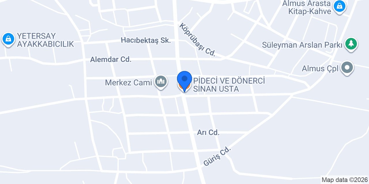 PİDECİ VE DÖNERCİ SİNAN USTA konumu