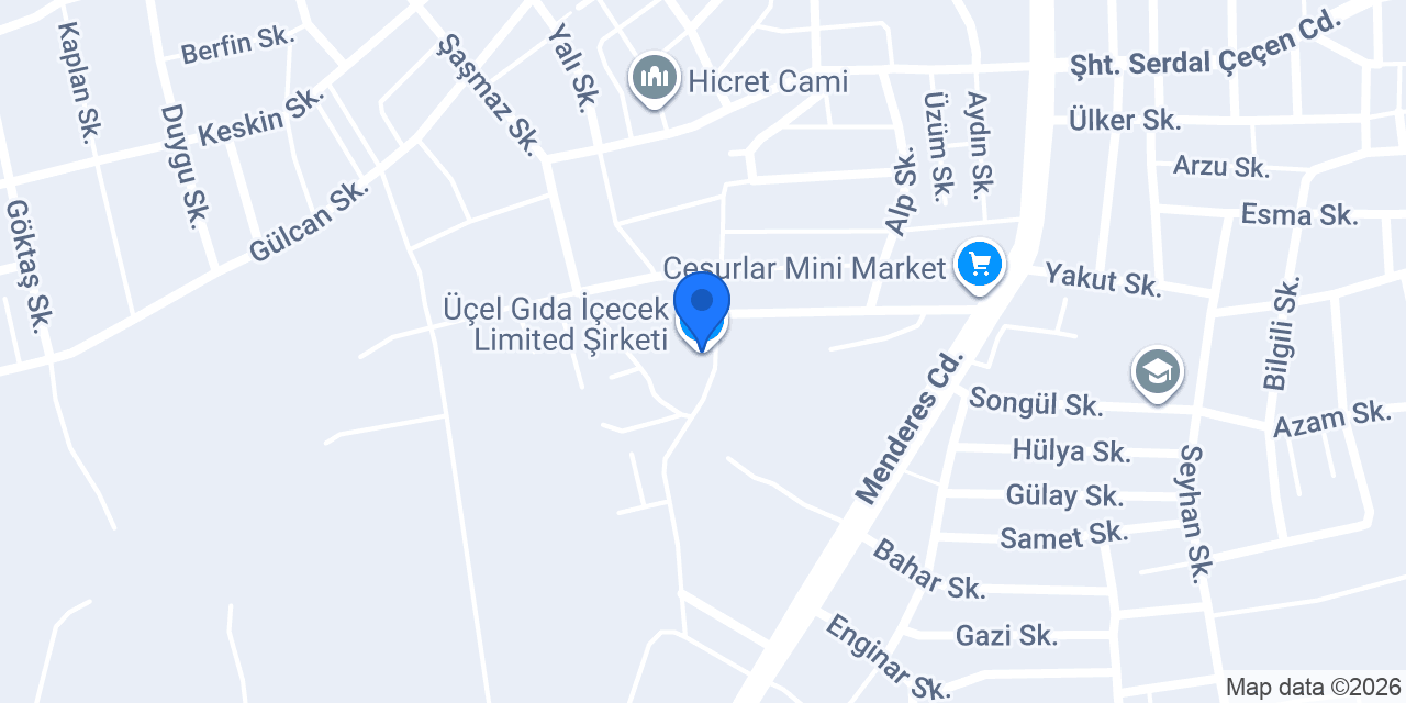 Üçel Gıda İçecek Limited Şirketi konumu