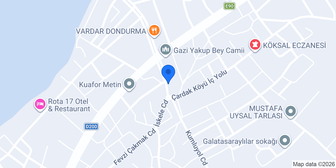Çardak Eczanesi konumu