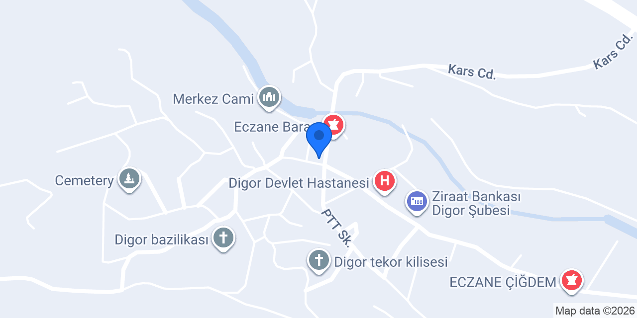 Digor Belediyesi konumu