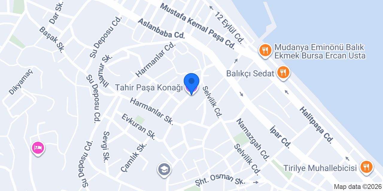 Tahir Paşa Konağı konumu