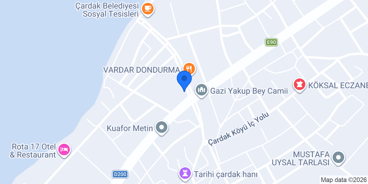 Çardak Store konumu