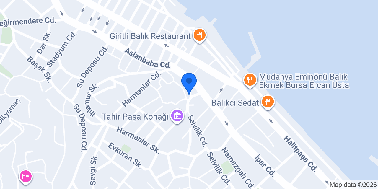 Mudanya Yıldız Otel konumu