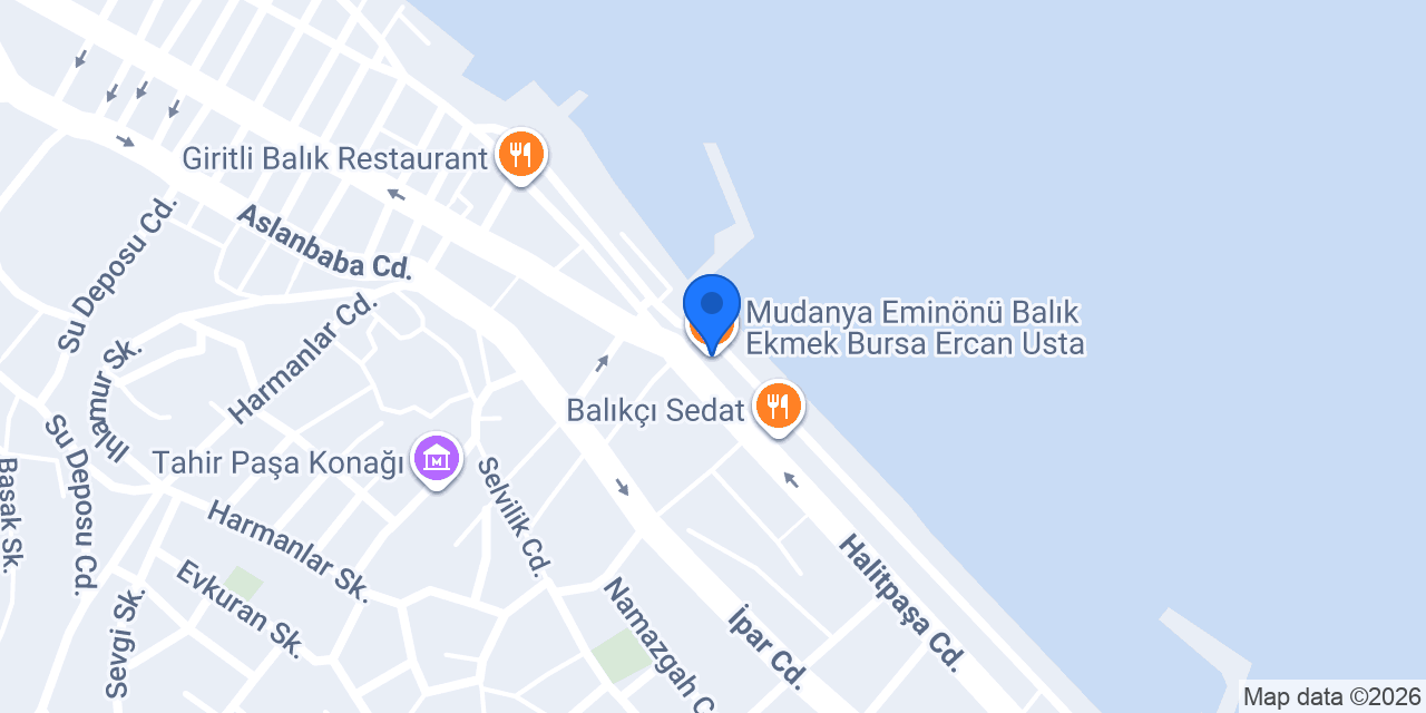 Mudanya Eminönü Balık Ekmek Bursa Ercan Usta konumu